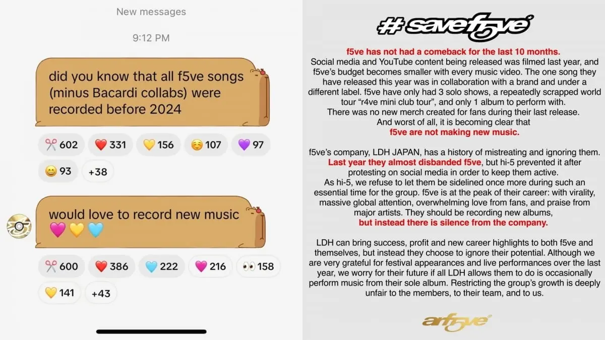 Messages Sent by f5ve and Save f5ve Fan Account Post / Web Capture and @arf5ve on X